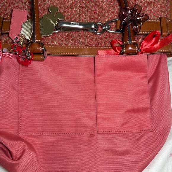 Coach Hampton Pink Tweed Satchel - Picture 5 of 5